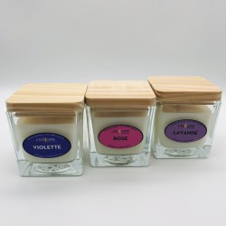 Trio de Bougies Violette-Rose-Lavande