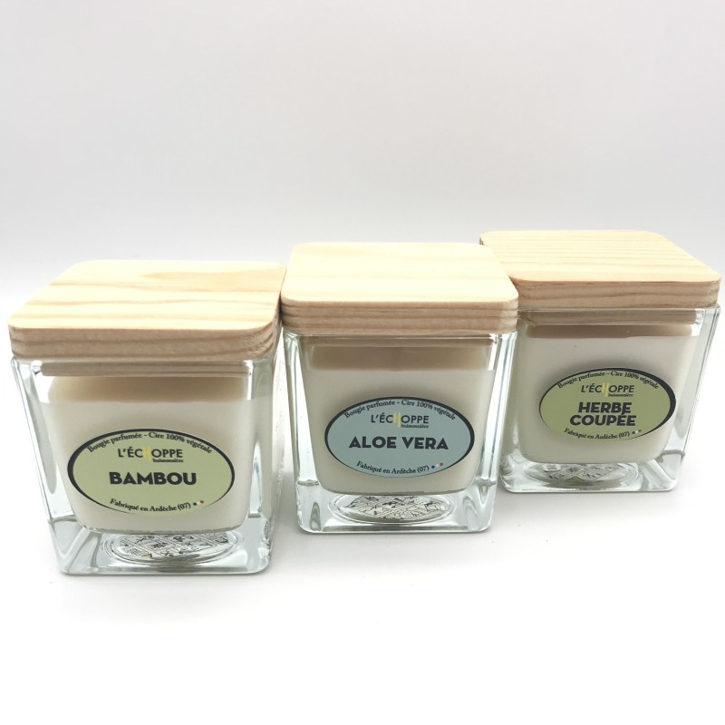 Trio de Bougies Violette-Rose-Lavande