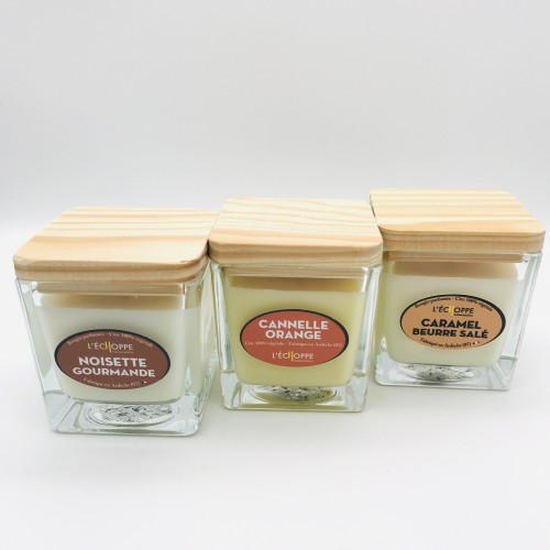 Trio de Bougies Noisette-Cannelle Orange-Caramel 