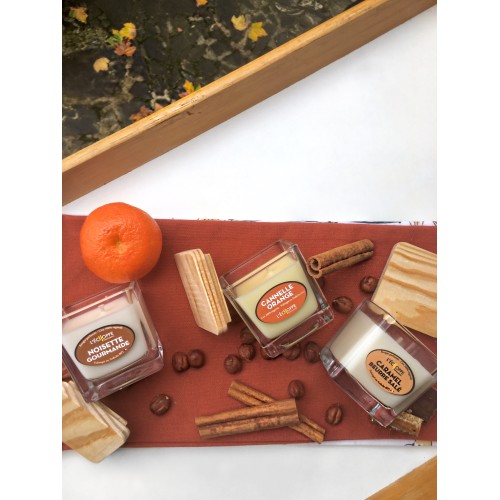 Trio de Bougies Noisette-Cannelle Orange-Caramel 