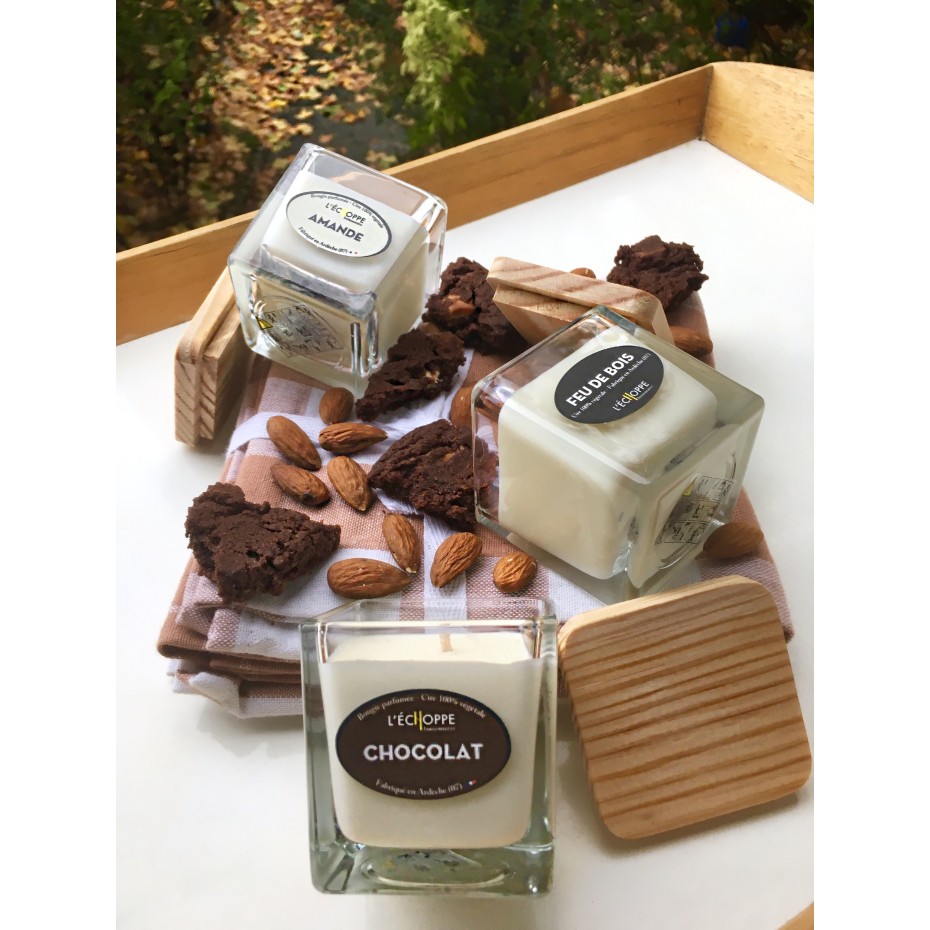 Trio de Bougies Noisette-Cannelle Orange-Caramel 