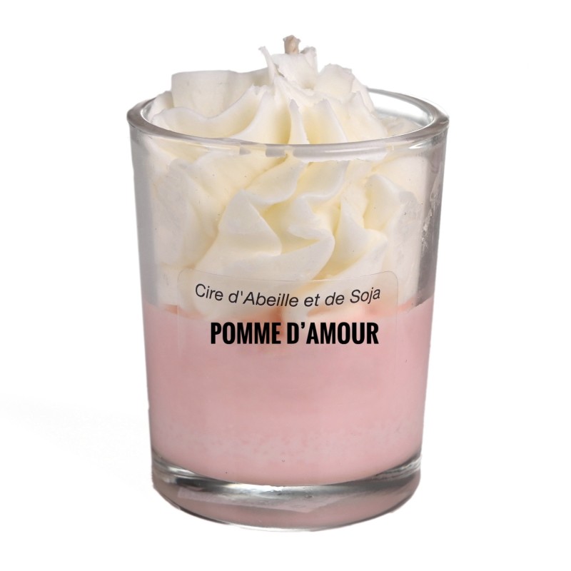 Bougie chantilly Pomme d'Amour Savons et Bulles