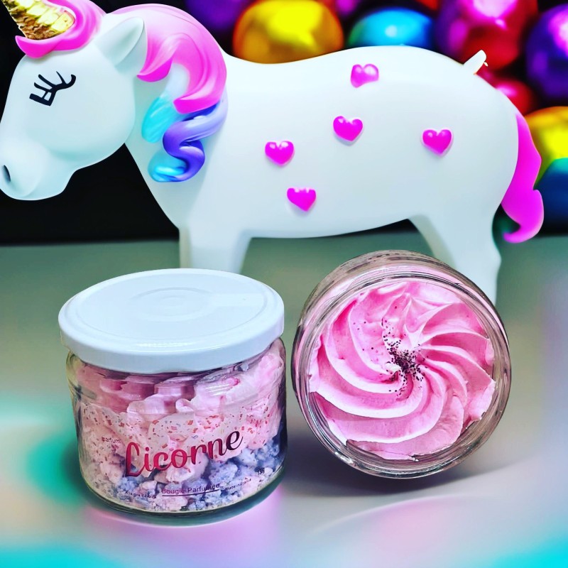 Bougie chantilly peau d’âne licorne