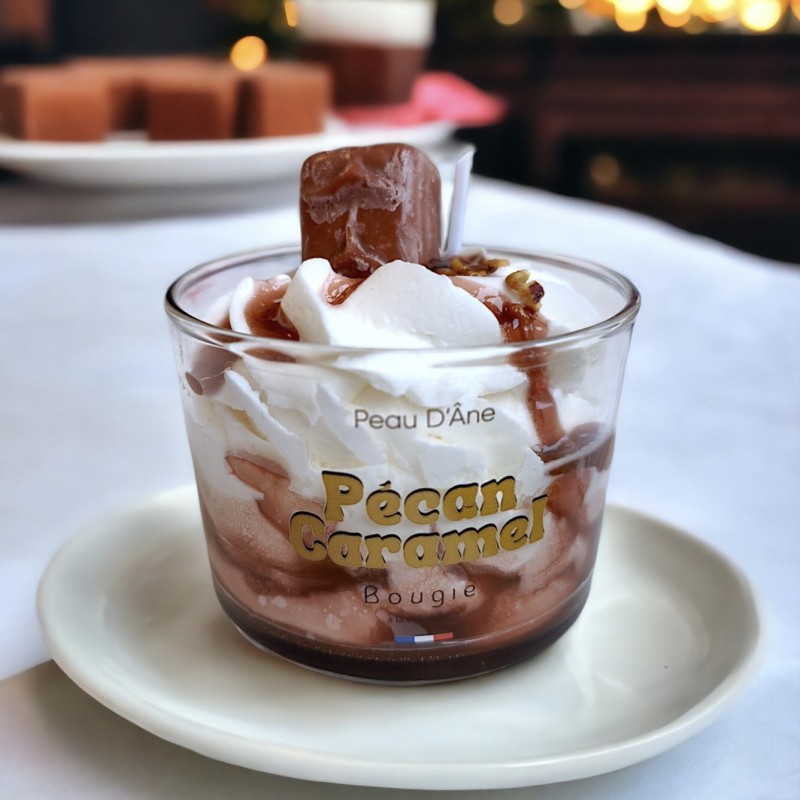 Bougie Chantilly caramel et chocolat