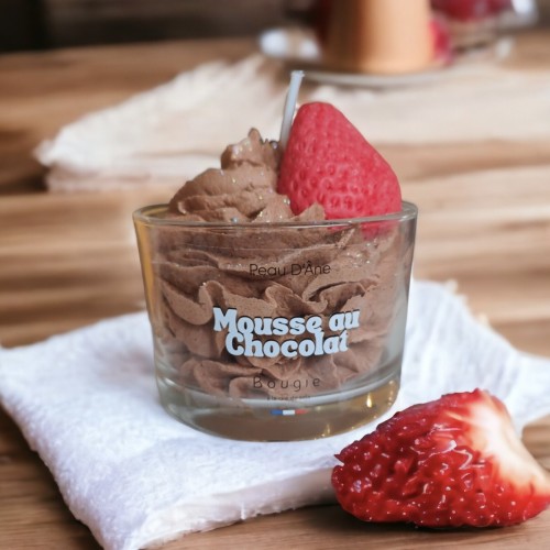Bougie mousse au Chocolat peau d'âne