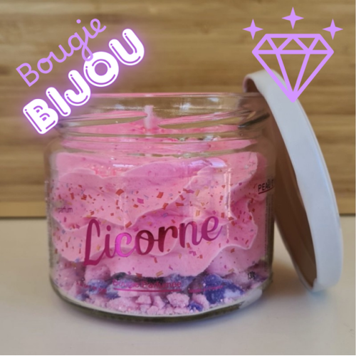 Bougie bijou Chantilly licorne