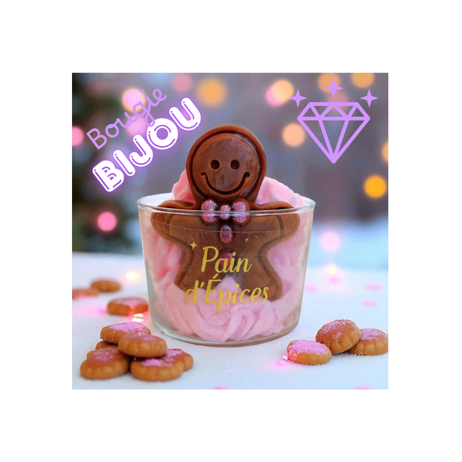Bougie bijou Chantilly pain d'épices