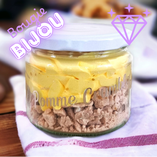 Bougie bijou Chantilly bijou pomme crumble