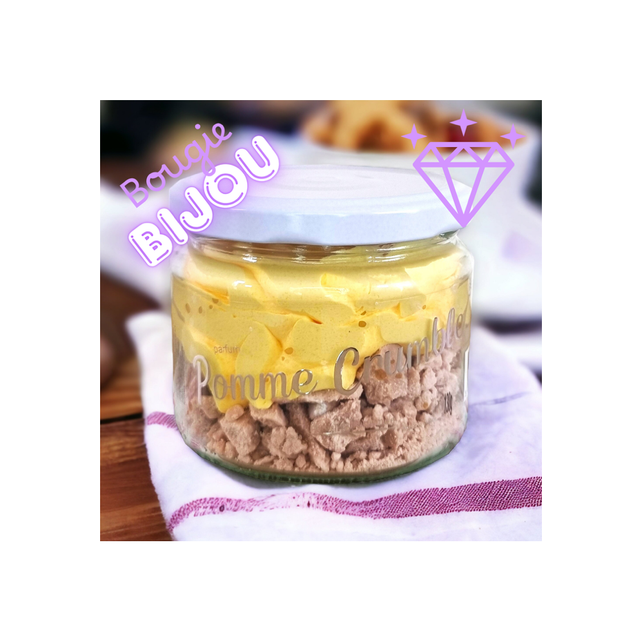 Bougie bijou Chantilly bijou pomme crumble