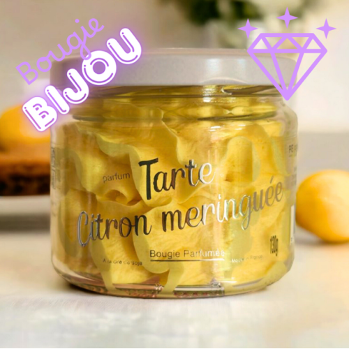 Bougie bijou Chantilly bijou tarte citron meringuée