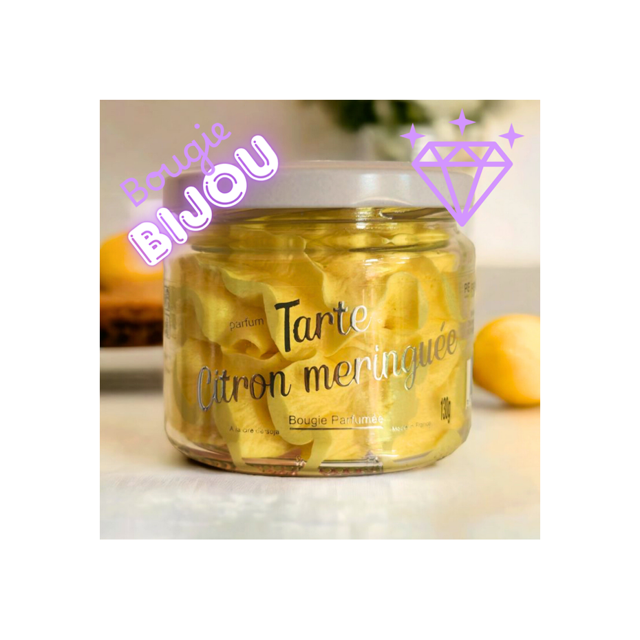 Bougie bijou Chantilly bijou tarte citron meringuée